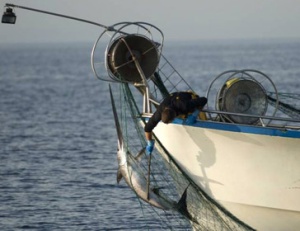 Un arte de pesca ilegal en la UE. / Carlos Suárez/Oceana