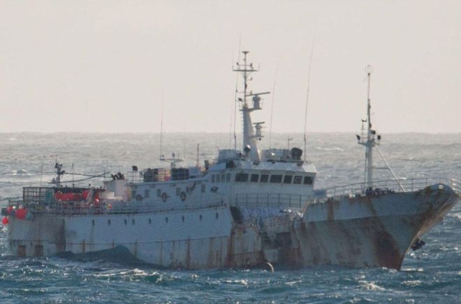 El Yongding, buque relacionado con la pesca ilegal en aguas antártidas. / INTERPOL